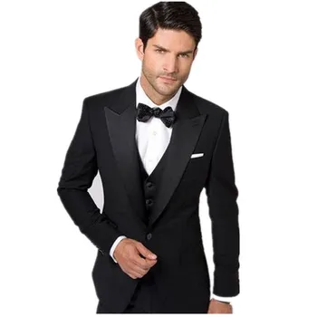 2017 Custom fit Formal Party black Groom men Wedding suits Tuxedo 3 piece smoking mens suit terno masculino (jackets+vest+pants)
2017 Custom fit Formal Party black Groom men Wedding suits Tuxedo 3 piece smoking mens suit terno masculino (jackets+vest+pants)