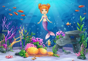 mermaid cartoon underwater world funny coral reef rock backdrops Vinyl cloth High quality Computer print wall Background
mermaid cartoon underwater world funny coral reef rock backdrops Vinyl cloth High quality Computer print wall Background