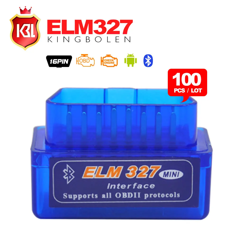 100PCS/LOT Lowest Price ELM 327 Bluetooth V2.1 OBD II Works on Android Torque Auto Diagnostic Tool
100PCS/LOT Lowest Price ELM 327 Bluetooth V2.1 OBD II Works on Android Torque Auto Diagnostic Tool