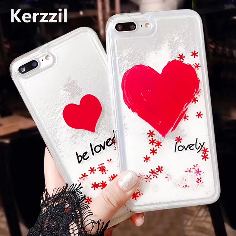 Kerzzil Snowflake Love Heart Glitter Cases For iPhone X 6 6S 7 8 Plus Phone Case Dynamic Liquid Quicksand TPU Back Cover 
Kerzzil Snowflake Love Heart Glitter Cases For iPhone X 6 6S 7 8 Plus Phone Case Dynamic Liquid Quicksand TPU Back Cover