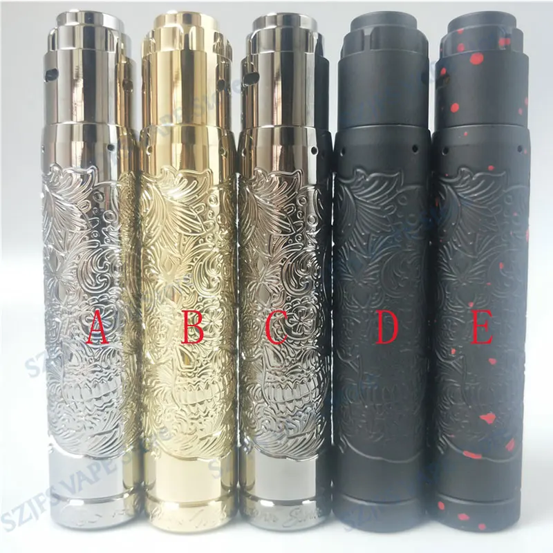 2019 Sugar skull Mechanical Mod Avid Lyfe kit 510 Connection Brass material 26mm diameter 18650 20700 vape pen mods Mech MOD
2019 Sugar skull Mechanical Mod Avid Lyfe kit 510 Connection Brass material 26mm diameter 18650 20700 vape pen mods Mech MOD