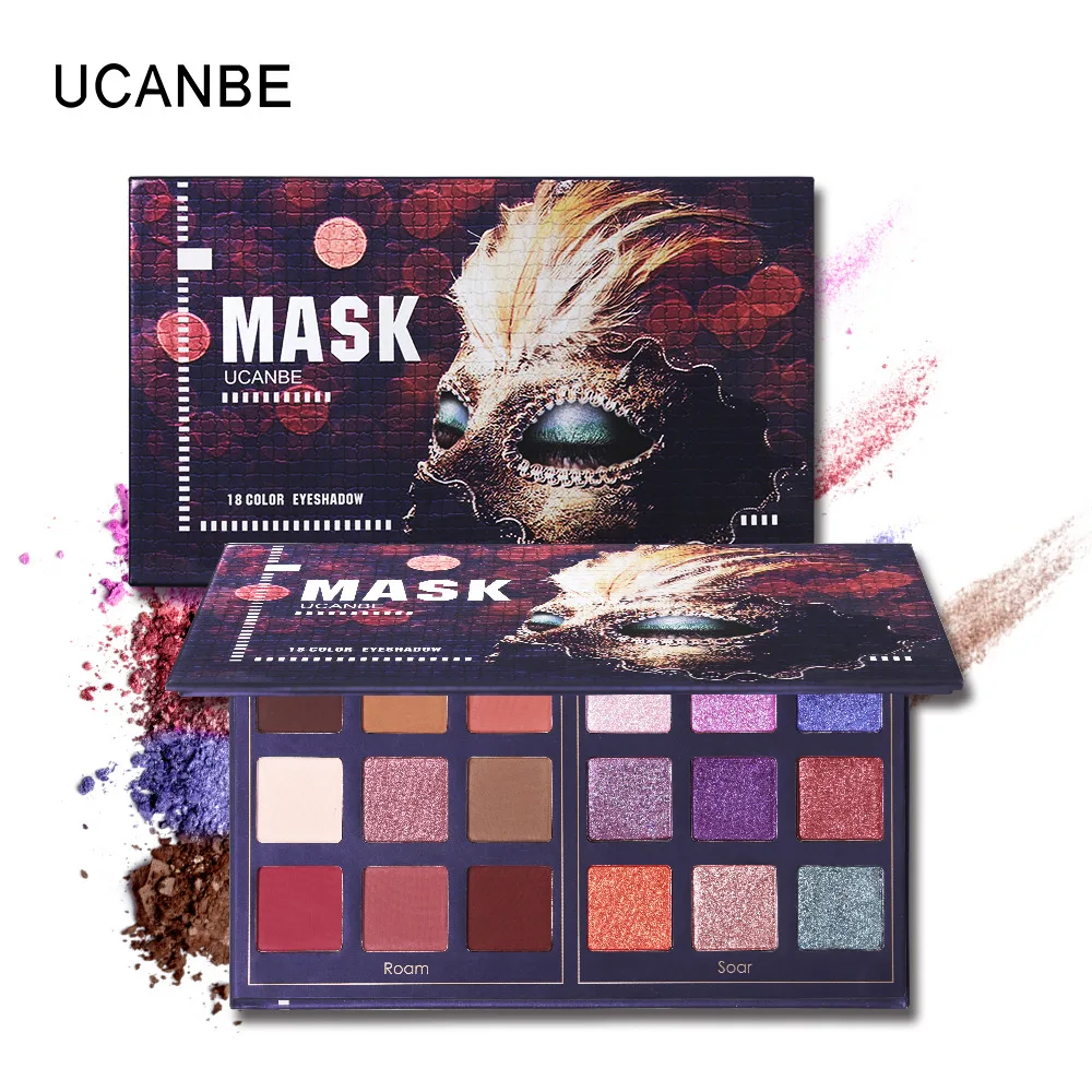 UCANBE 18 Color Mask Shimmer Shining Eyeshadow Palette Makeup Glitter Pigment Smoky Eye Shadow Pallete Waterproof Cosmetics
UCANBE 18 Color Mask Shimmer Shining Eyeshadow Palette Makeup Glitter Pigment Smoky Eye Shadow Pallete Waterproof Cosmetics