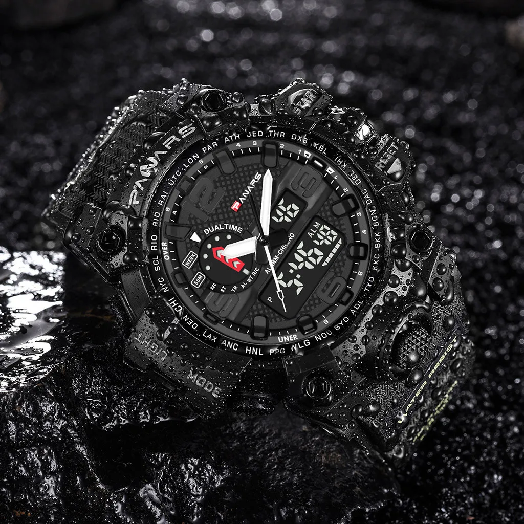 Two Place Multi Function Dual Display Pointer Luminous Sports Electronic Watch digital Watch fashion gif Men's watch Outdoor sp
Two Place Multi Function Dual Display Pointer Luminous Sports Electronic Watch digital Watch fashion gif Men's watch Outdoor sp