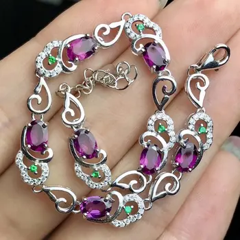 Fidelity natural 4*6mm garnet Bracelet s925 sterling silver Brilliant fine jewelry for women party natural purple gemstone
Fidelity natural 4*6mm garnet Bracelet s925 sterling silver Brilliant fine jewelry for women party natural purple gemstone