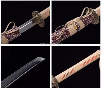 Forged Japanese Sword Samurai Katana T10 Clay Tempered Blade 60HRC Wood sheath Full Tang 
Forged Japanese Sword Samurai Katana T10 Clay Tempered Blade 60HRC Wood sheath Full Tang