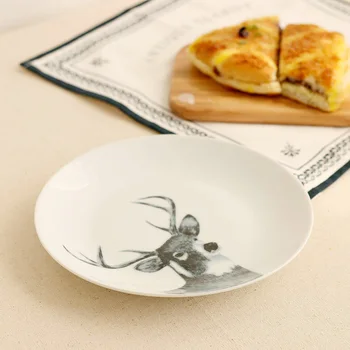 Europe Pastoral Moose tableware ceramic dish plate porcelain plate dish on glazed round plate decorative fruit dessert plate
Europe Pastoral Moose tableware ceramic dish plate porcelain plate dish on glazed round plate decorative fruit dessert plate