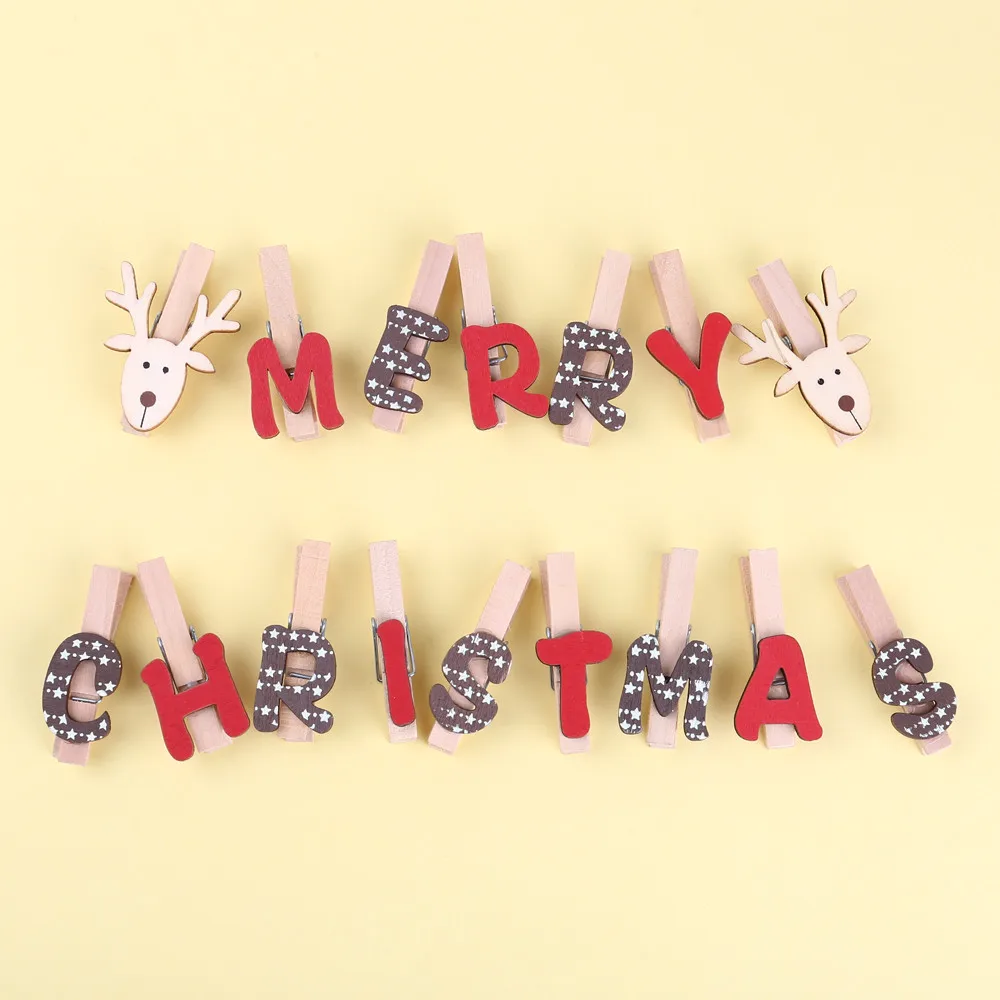Merry Christmas rope wooden clothes photo paper pin clothespin craft wood clip Christmas Decorations For Home
Merry Christmas rope wooden clothes photo paper pin clothespin craft wood clip Christmas Decorations For Home