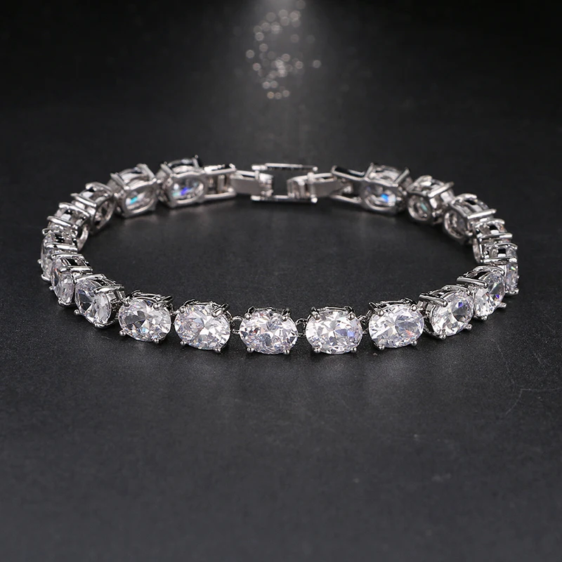Emmaya Luxury White Color Bracelets for Women Ladies Shining Oval Shaped AAA Cubic Zircon Party Wedding Jewelry
Emmaya Luxury White Color Bracelets for Women Ladies Shining Oval Shaped AAA Cubic Zircon Party Wedding Jewelry