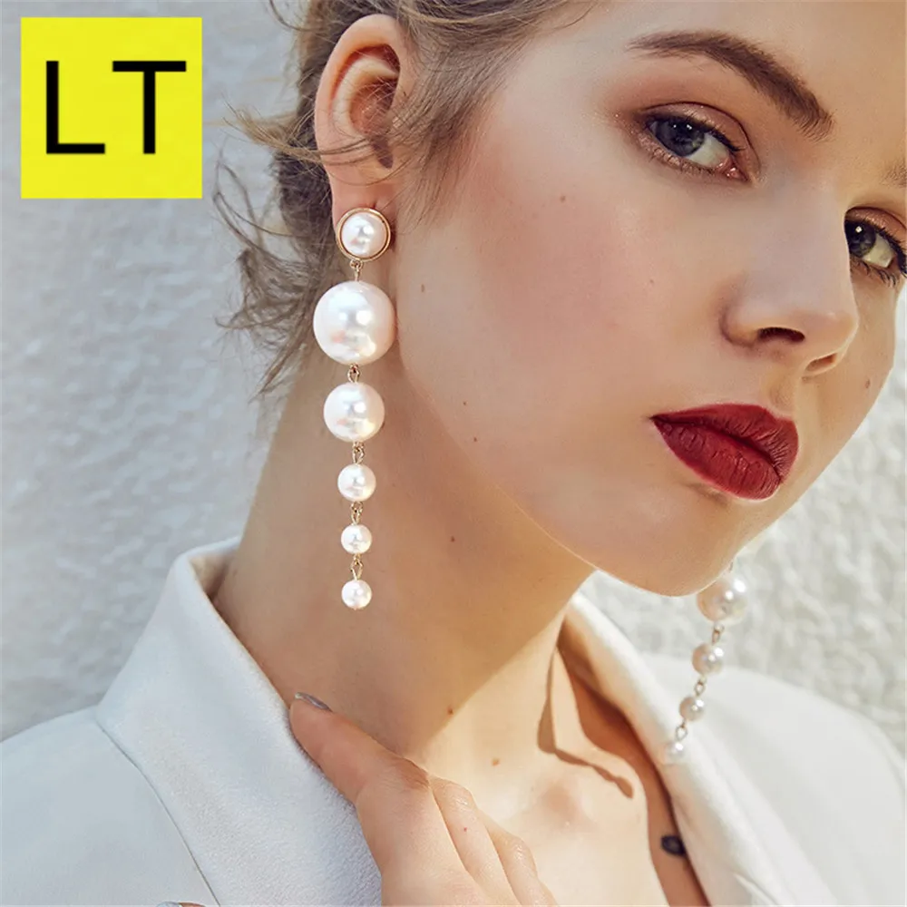 Elegant Creative Big Simluated Pearls Long Drop Earrings For Women Pear String Statement Dangle Earrings Wedding Party Q-173
Elegant Creative Big Simluated Pearls Long Drop Earrings For Women Pear String Statement Dangle Earrings Wedding Party Q-173
