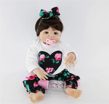 23'' Lifelike Reborn Baby Dolls White Skin Babies Doll Full Vinyl Body So Truly 57cm bathe menina Doll For Toddler bebe Toy Gift
23'' Lifelike Reborn Baby Dolls White Skin Babies Doll Full Vinyl Body So Truly 57cm bathe menina Doll For Toddler bebe Toy Gift
