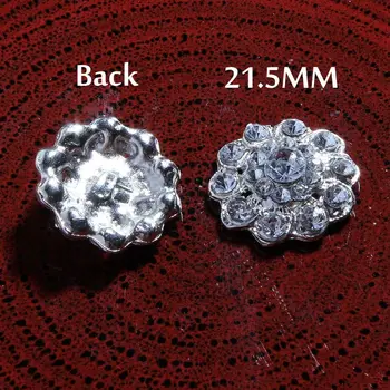 50pcs 21.5MM Crystal metal Button Alloy rhinestone Buttons in Siver Flat Back Embellishments RMM315
50pcs 21.5MM Crystal metal Button Alloy rhinestone Buttons in Siver Flat Back Embellishments RMM315