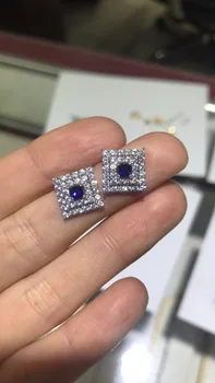 Fidelity natural 2.5mm sapphire stud earrings s925 sterling silver Square fine jewelry for women party Natural blue gemstone
Fidelity natural 2.5mm sapphire stud earrings s925 sterling silver Square fine jewelry for women party Natural blue gemstone