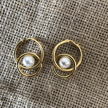 2018 Two Layer Round Circle Pearl Inlay Helix Gold Hoop Earring White & Champagne Peal Two Colors Kolczyki Kupe Joyas Jewellery
2018 Two Layer Round Circle Pearl Inlay Helix Gold Hoop Earring White & Champagne Peal Two Colors Kolczyki Kupe Joyas Jewellery