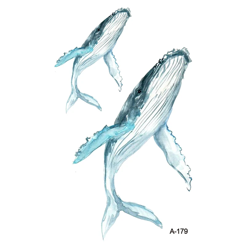 Wyuen New Design Whale Animal Fake Tattoo Waterproof Temporary Arm Tatoo Stickers Body Art Ocean Tattoos A-179
Wyuen New Design Whale Animal Fake Tattoo Waterproof Temporary Arm Tatoo Stickers Body Art Ocean Tattoos A-179
