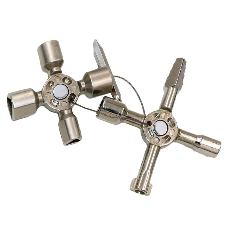 Multifunction 10 in 1 Electrician Plumber Utility Cross Switch Wrench Universal Square Triangle Key for Gas Train Bleed Radiator
Multifunction 10 in 1 Electrician Plumber Utility Cross Switch Wrench Universal Square Triangle Key for Gas Train Bleed Radiator