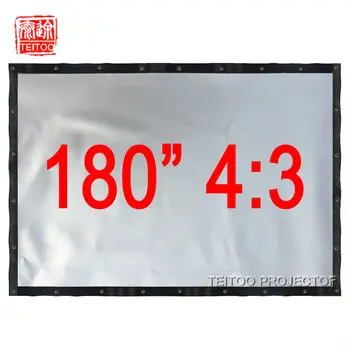 180 Inches 4:3 Metal PVC Material Professional 3D Silver Projection Screen Curtains Film for Multimedia LED HD Home Projectors
180 Inches 4:3 Metal PVC Material Professional 3D Silver Projection Screen Curtains Film for Multimedia LED HD Home Projectors