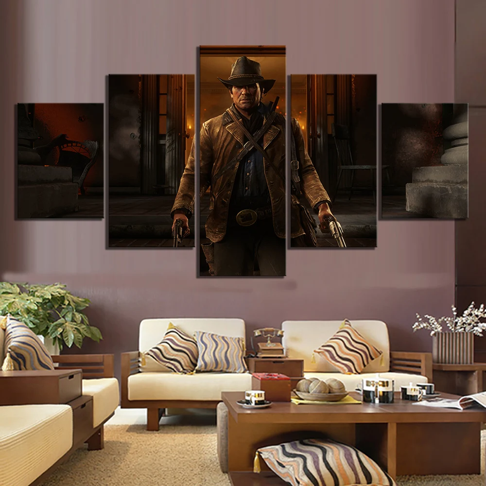 5 Piece Red Dead Redemption 2 Game Poster HD Wall Pictures Canvas Art Paintings for Home Decor Wall Art
5 Piece Red Dead Redemption 2 Game Poster HD Wall Pictures Canvas Art Paintings for Home Decor Wall Art