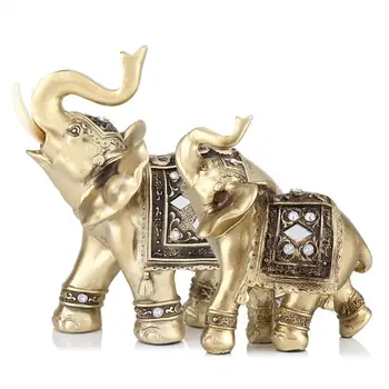 Golden Resin Elephant Statue Lucky Feng Shui Elegant Elephant Trunk Statue Lucky Wealth Figurine Crafts Ornaments For Home Gift 
Golden Resin Elephant Statue Lucky Feng Shui Elegant Elephant Trunk Statue Lucky Wealth Figurine Crafts Ornaments For Home Gift