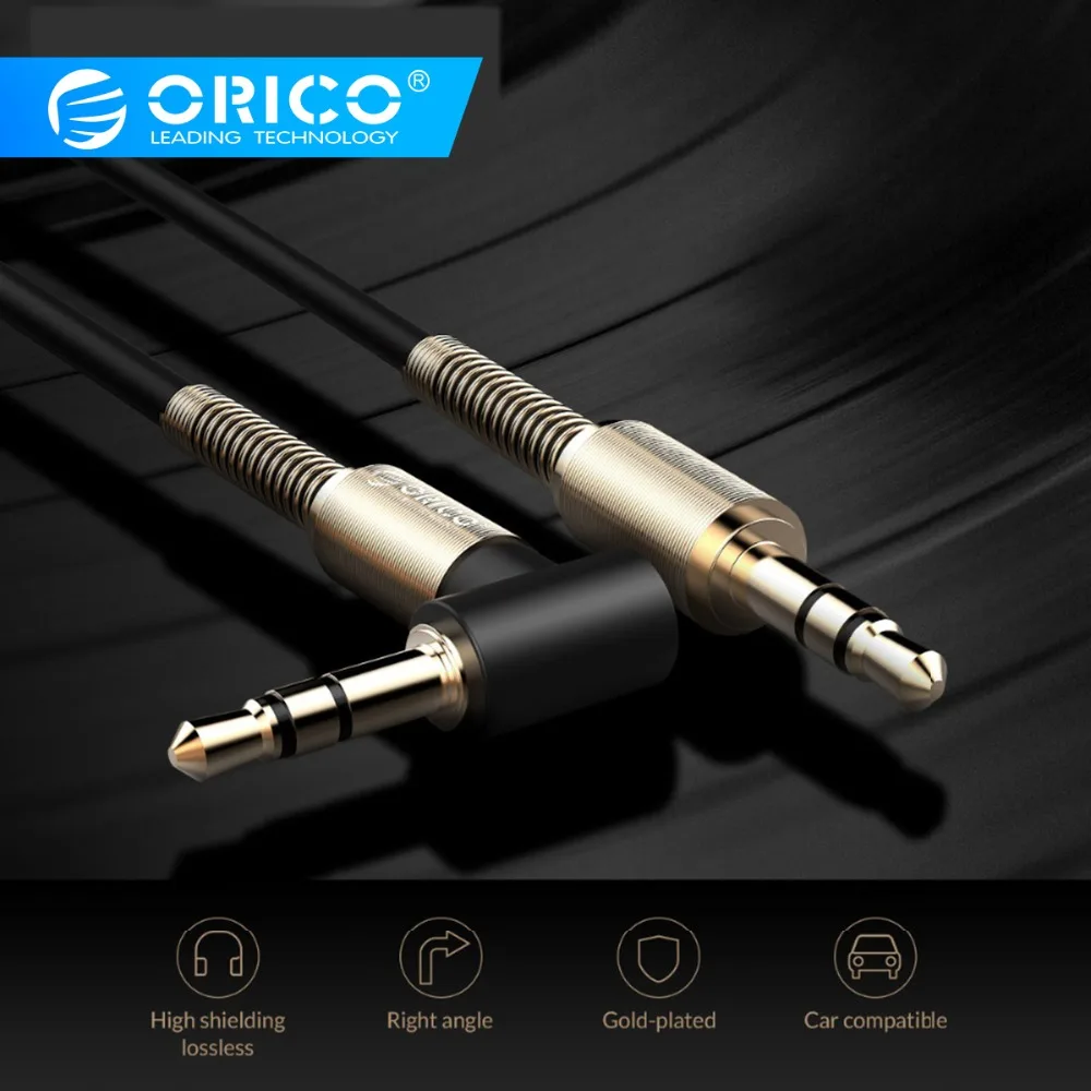 ORICO Right Angle AUX Cable 3.5 mm Audio Cable 3.5mm Jack Cable Male To Male Speaker For Speaker Headphone IPhone Samsung Car
ORICO Right Angle AUX Cable 3.5 mm Audio Cable 3.5mm Jack Cable Male To Male Speaker For Speaker Headphone IPhone Samsung Car
