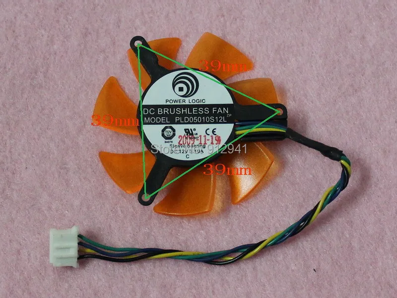 PLD05010S12L 45mm Graphics / Video Card VGA Cooler Fan Replacement 39mm 12V 0.10A 4Wire 4Pin Connector
PLD05010S12L 45mm Graphics / Video Card VGA Cooler Fan Replacement 39mm 12V 0.10A 4Wire 4Pin Connector