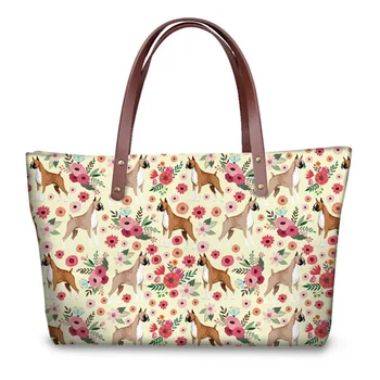 Cute Animal Boxer Flower Printing Women Large Capacity Handbags Casual Travel Shoulder Bags for Ladies Shopping Bags
Cute Animal Boxer Flower Printing Women Large Capacity Handbags Casual Travel Shoulder Bags for Ladies Shopping Bags