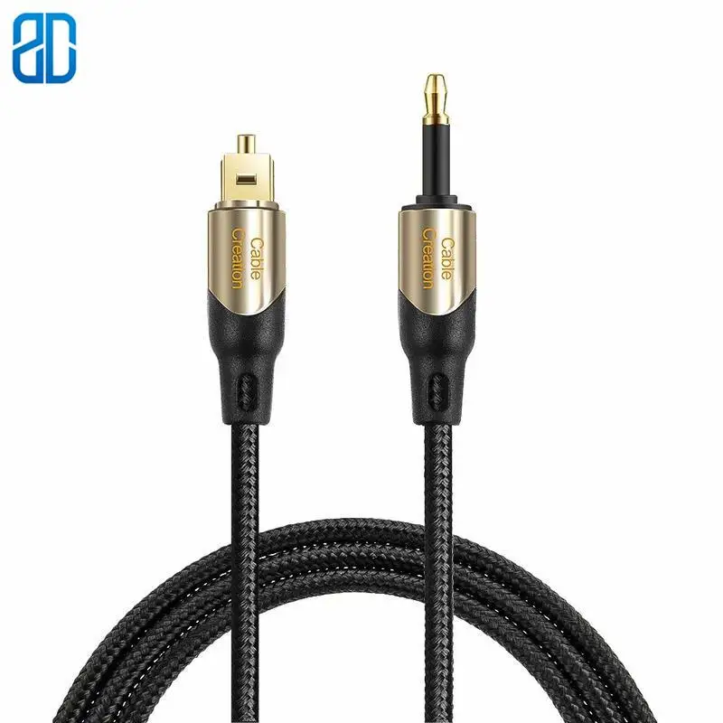 Toslink to Mini Toslink Digital SPDIF Audio Optical Fiber Cable 24K Gold Plated Compatible Chromecast Audio,iMac,Mac Pro&More
Toslink to Mini Toslink Digital SPDIF Audio Optical Fiber Cable 24K Gold Plated Compatible Chromecast Audio,iMac,Mac Pro&More