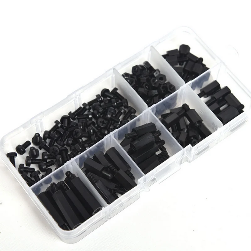 300pcs Nylon Hex M3 Male Female Spacers Screw Nuts Standoff Kit With Plastic Box White Black Accessories Assortment QP2
300pcs Nylon Hex M3 Male Female Spacers Screw Nuts Standoff Kit With Plastic Box White Black Accessories Assortment QP2