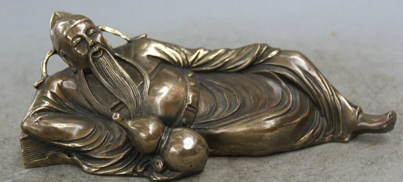 song voge gem S2458 9" Chinese Bronze Folk sleep calabash cucurbit Li Bai po rhymist poet Statue
song voge gem S2458 9" Chinese Bronze Folk sleep calabash cucurbit Li Bai po rhymist poet Statue