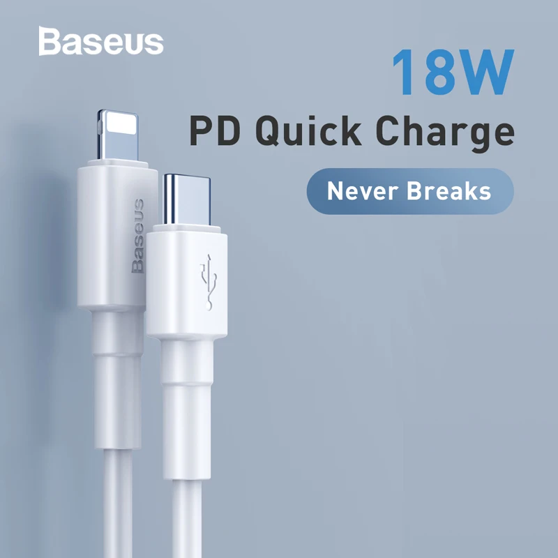 Baseus Cable Type-C to iP PD 18W Data Cable Type-C for iP Fast Charging Cable For iPhone 11 Pro Max Charger Cord
Baseus Cable Type-C to iP PD 18W Data Cable Type-C for iP Fast Charging Cable For iPhone 11 Pro Max Charger Cord