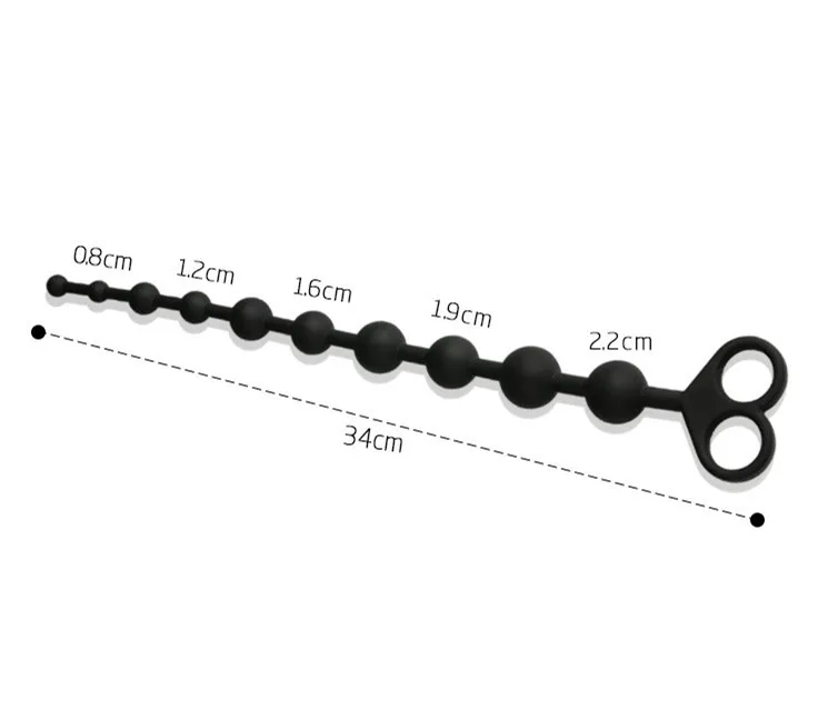 10 Beads Anal Plug Silicone Anal Flexible Pull Ring Prostate Massager Sex Games Erotic Toys For Women Man Gay Exotic Accessories
