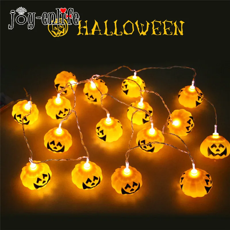 joy enlife 16pcs halloween decoration pumpkins led string lights lanterns lamp for diy halloween home bar outdoor party supplies