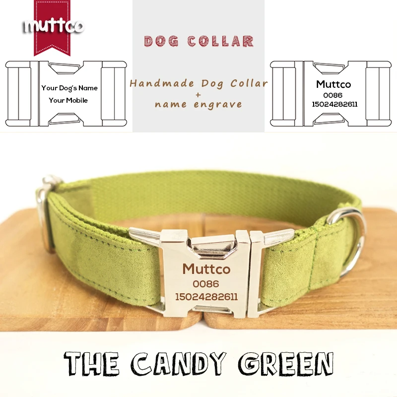 MUTTCO Custom retailing self-design Anti-lost dog collar THE CANDY GREEN poly satin and nylon dog collar or leash 5sizes UDC030
MUTTCO Custom retailing self-design Anti-lost dog collar THE CANDY GREEN poly satin and nylon dog collar or leash 5sizes UDC030