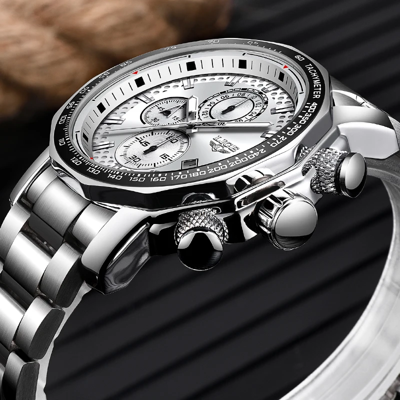 New LIGE Men's Top Luxury Brand Watch Men's Fashion Sports Waterproof Watch Stainless Steel Chronograph Relogio Masculino + Box
New LIGE Men's Top Luxury Brand Watch Men's Fashion Sports Waterproof Watch Stainless Steel Chronograph Relogio Masculino + Box