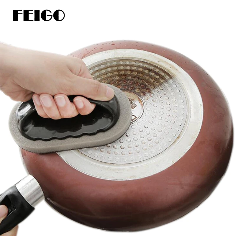FEIGO 1Pc Kitchen Cleaning Brush With Handle Diamond Sponge Tile Brush Strong Decontamination Wash Pot Brush Cleaning Tool F765
FEIGO 1Pc Kitchen Cleaning Brush With Handle Diamond Sponge Tile Brush Strong Decontamination Wash Pot Brush Cleaning Tool F765
