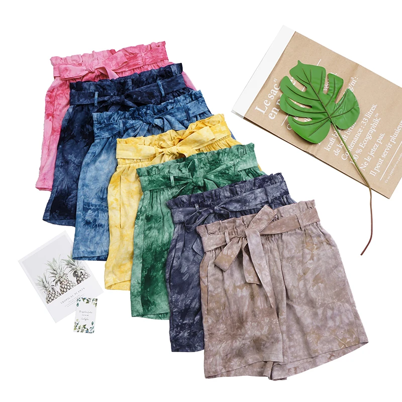 100% cotton comfortable tie-dyed high waist shorts lady shorts wide leg girl shorts with belt plus size M30296
100% cotton comfortable tie-dyed high waist shorts lady shorts wide leg girl shorts with belt plus size M30296