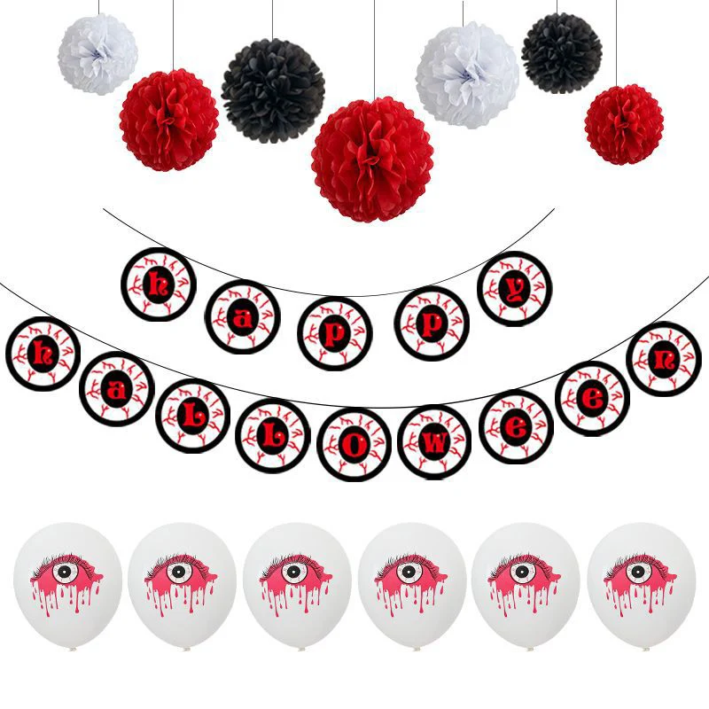 12 Inch Halloween Balloons Set Horror Eyes Hanging Decoration Inflatable Helium Balloon Halloween Pennant Festival Decoration
12 Inch Halloween Balloons Set Horror Eyes Hanging Decoration Inflatable Helium Balloon Halloween Pennant Festival Decoration