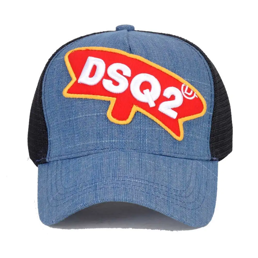 Бейсболка DSQICOND2 DSQ для мужчин и женщин регулируемая синяя черная хлопковая кепка