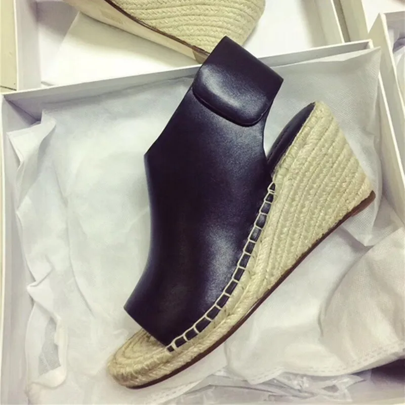 Espadrilles Platform Peep Toe Wedges High Heels Ankle Wrap Summer Gladiador Sandals Mujer 2018 Fashion Hook&Loop Women Sandals
Espadrilles Platform Peep Toe Wedges High Heels Ankle Wrap Summer Gladiador Sandals Mujer 2018 Fashion Hook&Loop Women Sandals
