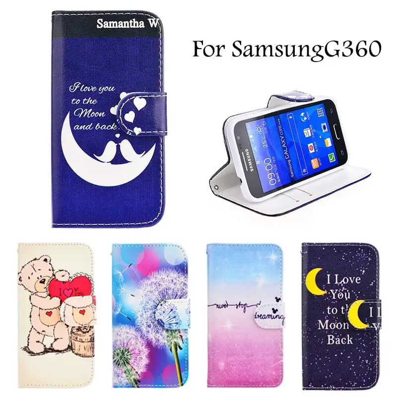 Fashion Rainbow Flower Leather Flip Cover font b Case b font For font b Samsung b