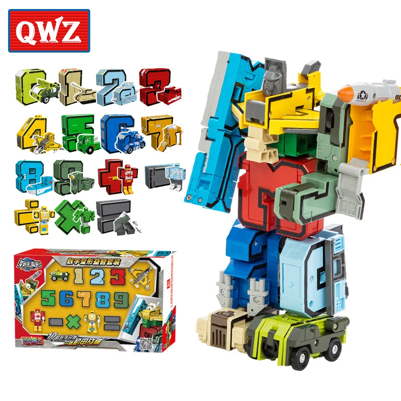 QWZ DIY Educational Building Blocks 10 Digit Number Mathematical Symbol Toys Transformation Alphabet A~M Robot Christmas gift
QWZ DIY Educational Building Blocks 10 Digit Number Mathematical Symbol Toys Transformation Alphabet A~M Robot Christmas gift