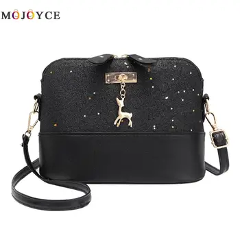 Women Fashion Zipper Sequins Small Deer Leather PU Leather Shell Bag Lady Sequin Female Shoulder Crossbody Bag sac a main femme
Women Fashion Zipper Sequins Small Deer Leather PU Leather Shell Bag Lady Sequin Female Shoulder Crossbody Bag sac a main femme
