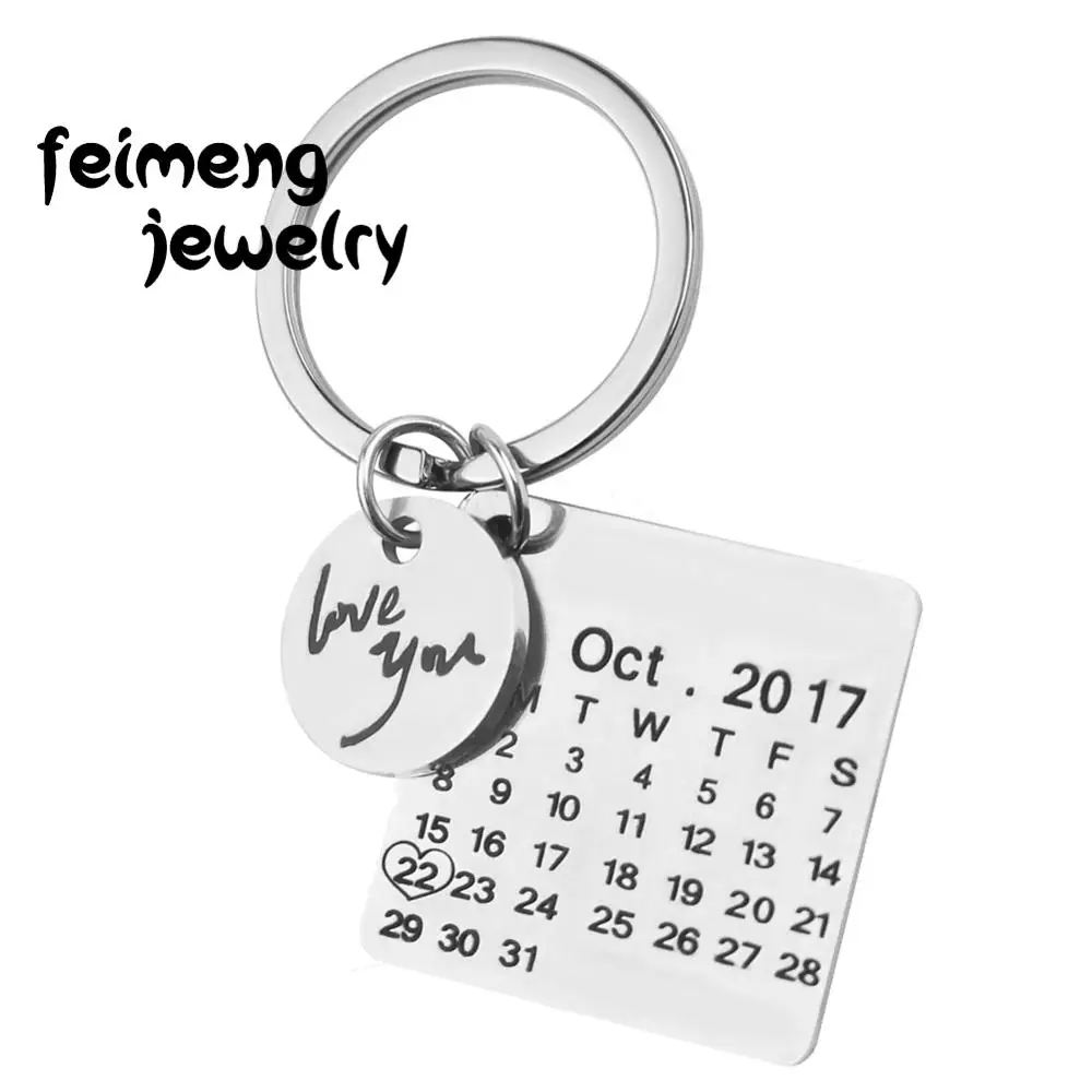 Personalized Calendar Keychain Laser Printing Custom Name And Date Custom Jewelry Heart Mark Tag For Family Couples Love Gift
Personalized Calendar Keychain Laser Printing Custom Name And Date Custom Jewelry Heart Mark Tag For Family Couples Love Gift