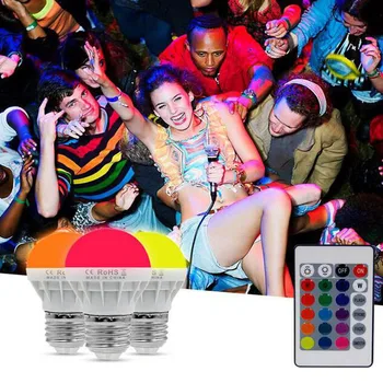 RGB LED Light E27 B22 6W/9W 16 Colors Changing Magic Lamp Spotlight Bulb with IR Remote Control Holiday Lighting Decor LED Bulbs
RGB LED Light E27 B22 6W/9W 16 Colors Changing Magic Lamp Spotlight Bulb with IR Remote Control Holiday Lighting Decor LED Bulbs