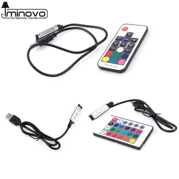 Remote Controller for LED RGB Strip 3 KEY 17 KEY RF Wireless Controller 24 KEY IR Remote for 5V USB Strip
Remote Controller for LED RGB Strip 3 KEY 17 KEY RF Wireless Controller 24 KEY IR Remote for 5V USB Strip