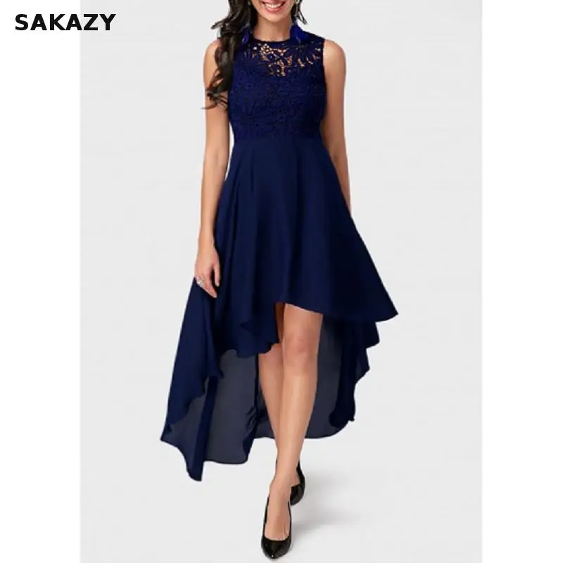 2019 European Style Summer Lace Chiffon Splicing Sleeveless Irregular Fashion Dress Pure Color Party Temperament Dresses Vestido
2019 European Style Summer Lace Chiffon Splicing Sleeveless Irregular Fashion Dress Pure Color Party Temperament Dresses Vestido
