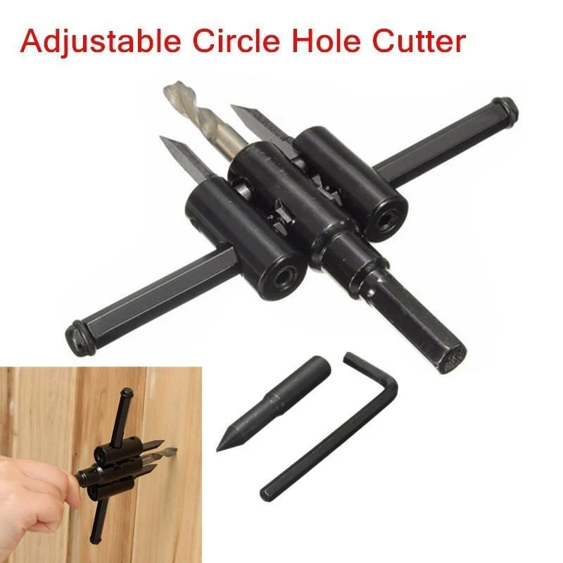 30mm-120mm/200mm Adjustable Metal Wood Circle Hole Saw Drill Bit Cutter Kit DIY Tool
30mm-120mm/200mm Adjustable Metal Wood Circle Hole Saw Drill Bit Cutter Kit DIY Tool