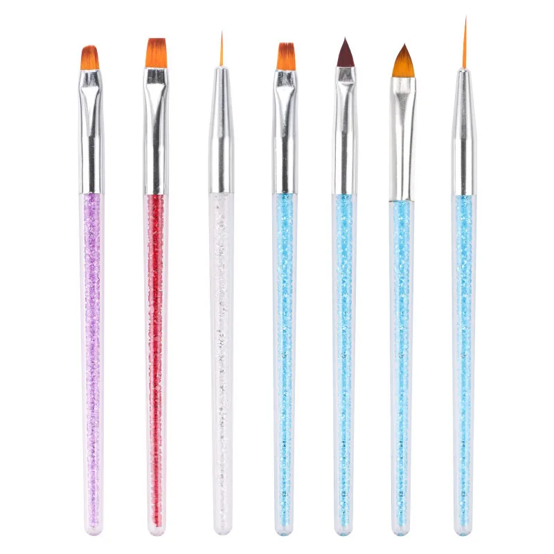 NEWBY 7 Styles Nail Art Drawing Line Flower Painting Brush Acrylic Rhinestone Handle Coating Shaping Flat Fan Angle Nail Pen
NEWBY 7 Styles Nail Art Drawing Line Flower Painting Brush Acrylic Rhinestone Handle Coating Shaping Flat Fan Angle Nail Pen