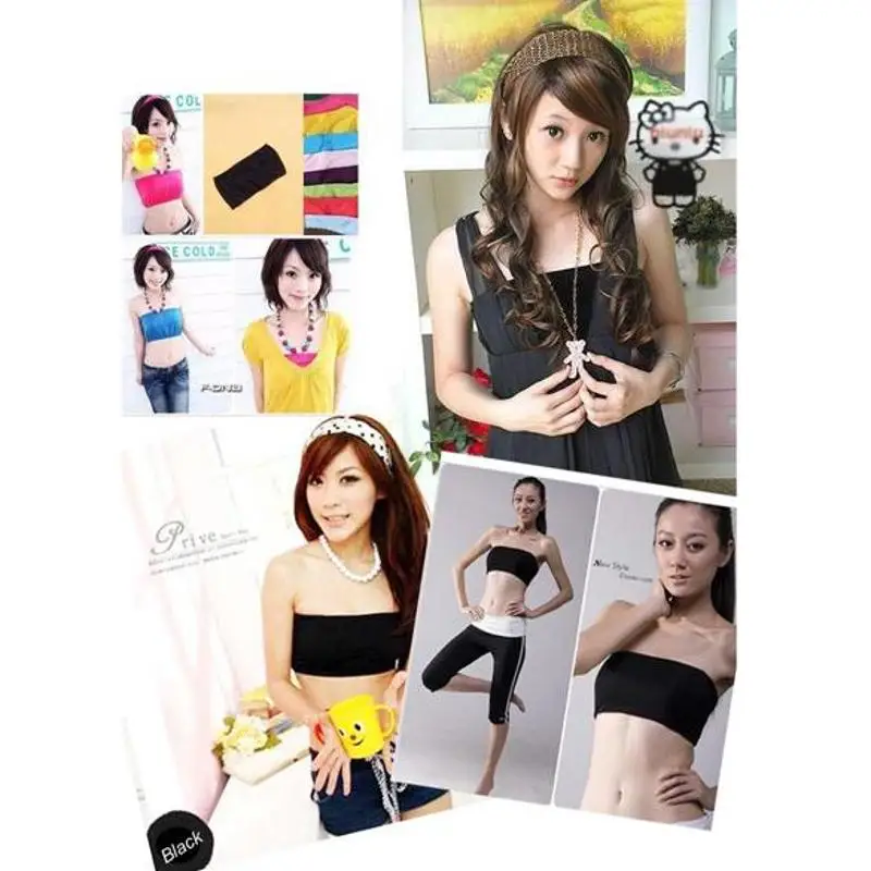 Sexy Black Stretch Strapless Bandeau Top Sports Bra Boob Tube Top Underwear black
Sexy Black Stretch Strapless Bandeau Top Sports Bra Boob Tube Top Underwear black
