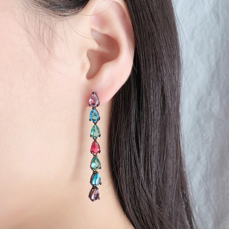2023 Hot Trendy Copper Colorful AAA Cubic Zirconia Water Drop Geometric Trendy Dangle Earrings Women Earrings Free Drop Shipping
2023 Hot Trendy Copper Colorful AAA Cubic Zirconia Water Drop Geometric Trendy Dangle Earrings Women Earrings Free Drop Shipping