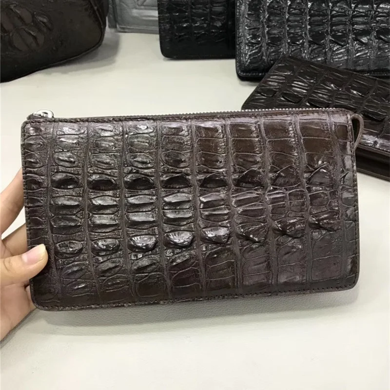 Authentic Real Crocodile Skin Businessmen Large Clutch Purse Exotic Genuine Alligator Leather Male Wristlets Bag Card Holders
Authentic Real Crocodile Skin Businessmen Large Clutch Purse Exotic Genuine Alligator Leather Male Wristlets Bag Card Holders
